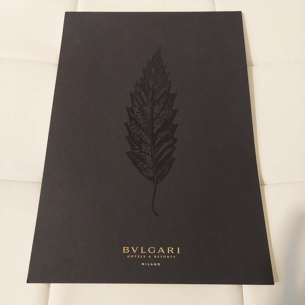 Bulgari Hotels & Resorts Milano Italy Gold Embossed 25-Page Sketch Paper Pad